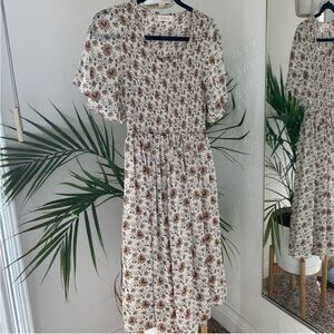 Roolee - Floral Smocked Midi Dress